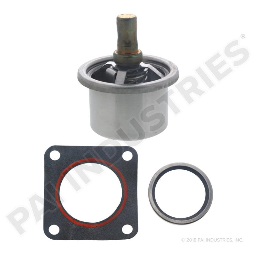 KIT TERMOSTATO AGUA P/CUMMINS BIG CAM 350/400 CON EMPAQUE Y RETEN (135675)